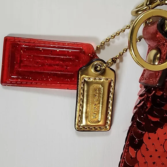 Coach Red Sequin Poppy Mini Crossbody - Picture 3 of 14